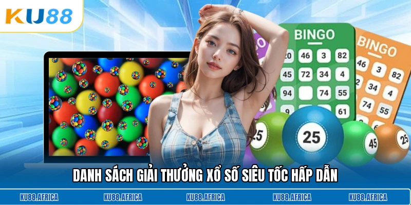 Danh sách giải thưởng xổ số siêu tốc hấp dẫn